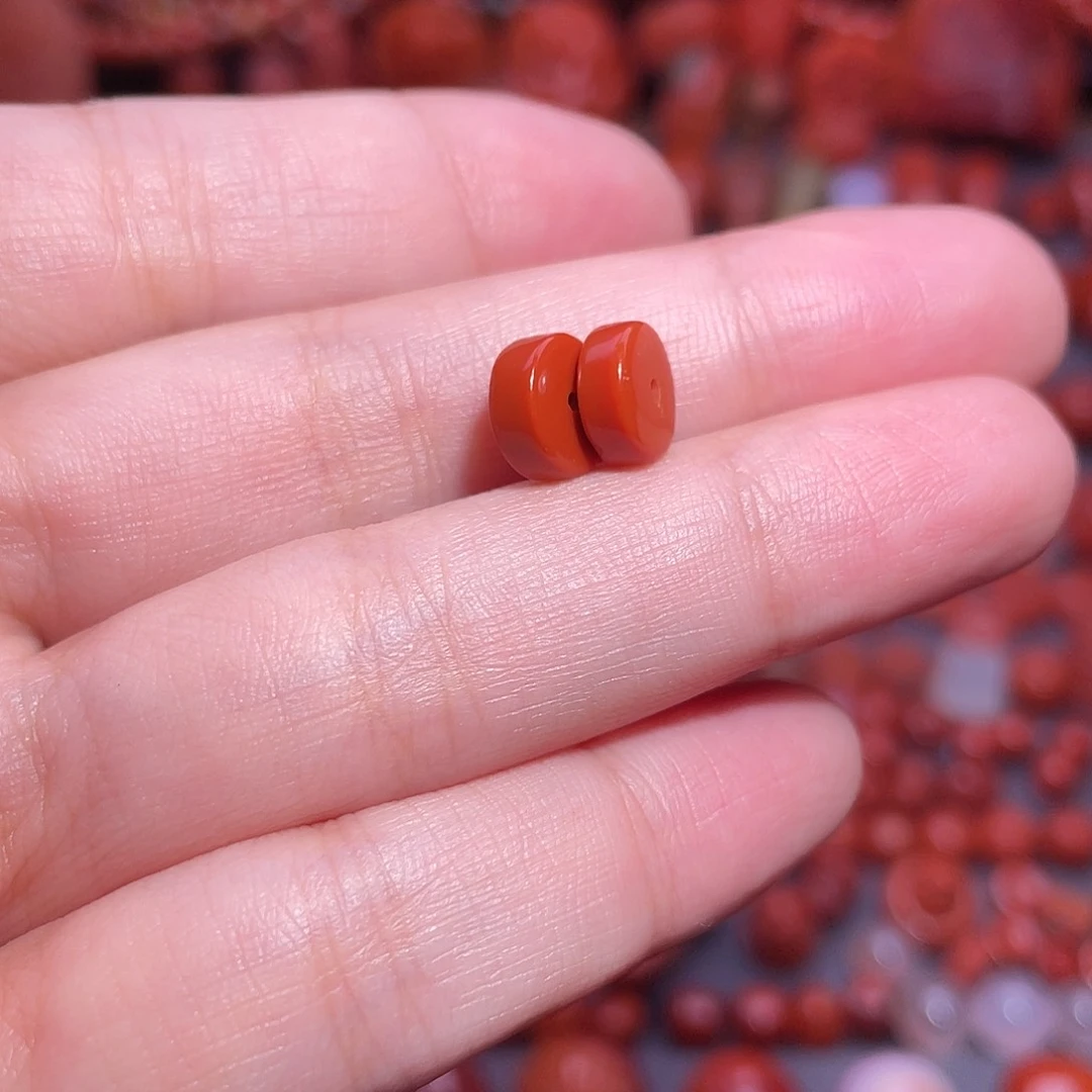 南红玛瑙隔片8未镶嵌耳*陈