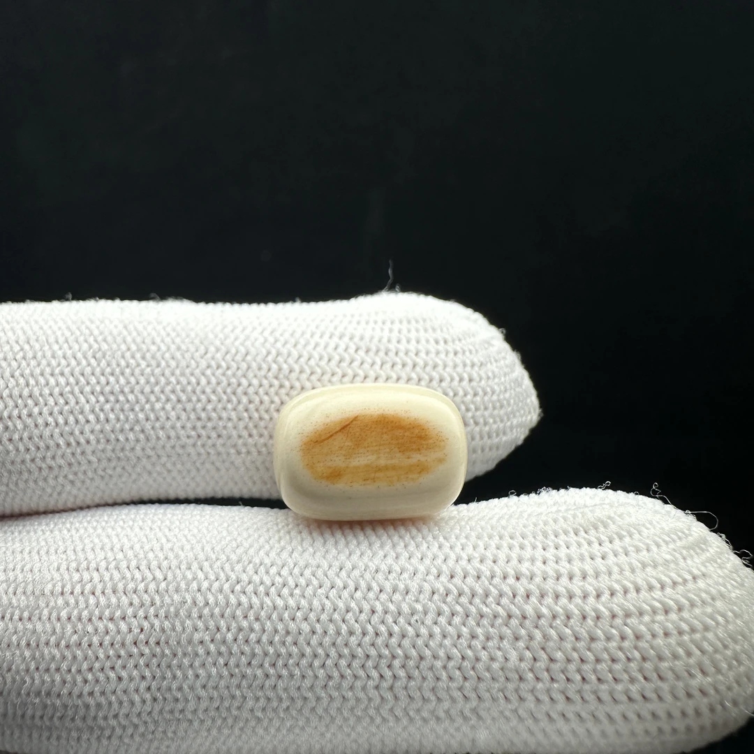 J2429天然猛犸牙 黄金皮桶珠10.4*14.7mm 一物一图 假一罚十