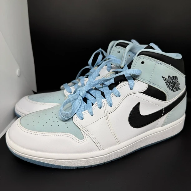 95新 AIR JORDAN 44.5码/白蓝 中帮男款板鞋 拼接