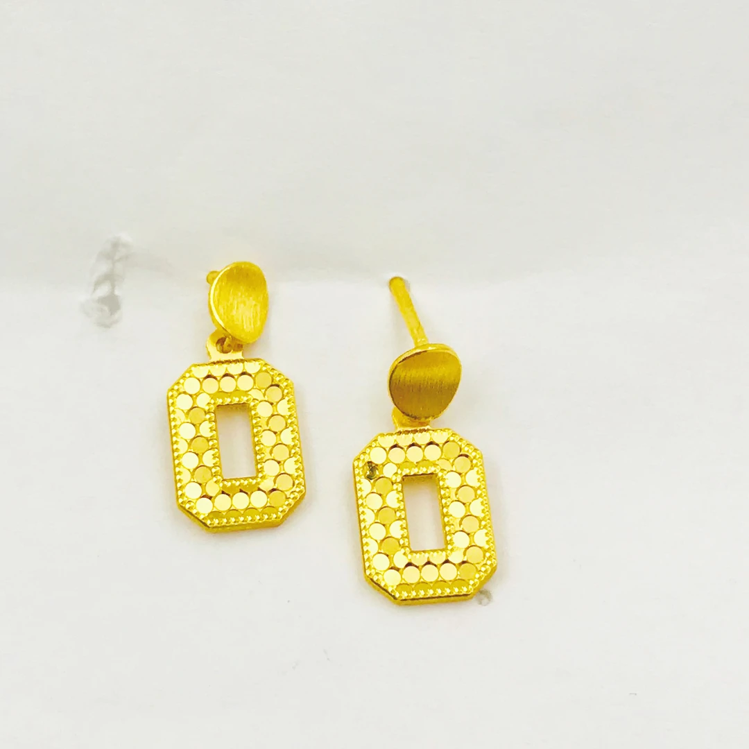 SUNFEEL/赛菲尔【二十四店】足金999.9闪光金时尚耳钉hr010721