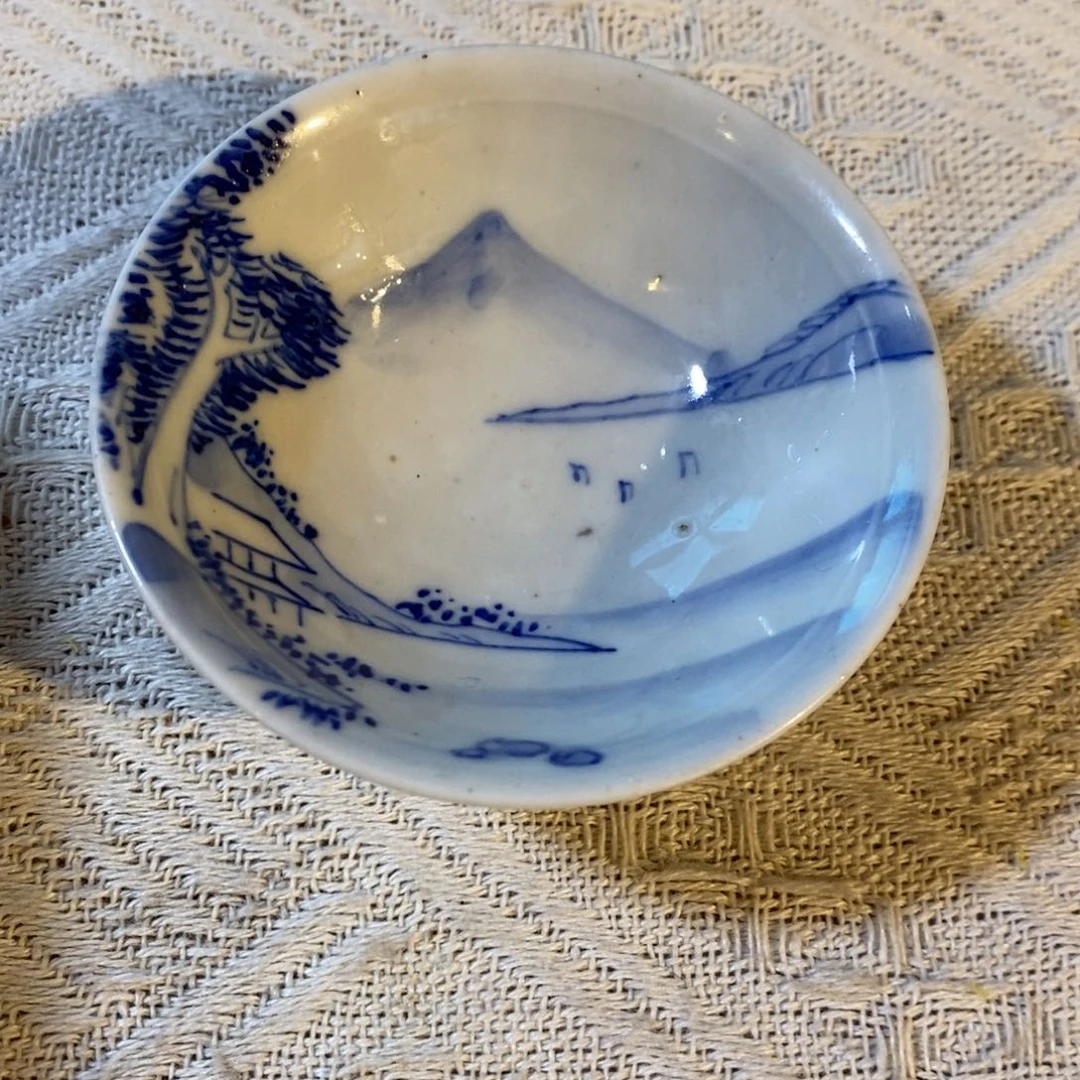 瓷片水*宠元平造青花盏杯