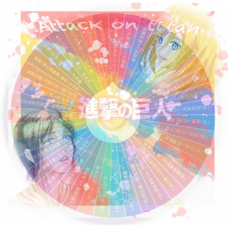 【拆包转转】进击的巨人-水彩系列吧唧徽章盲盒（代拆）