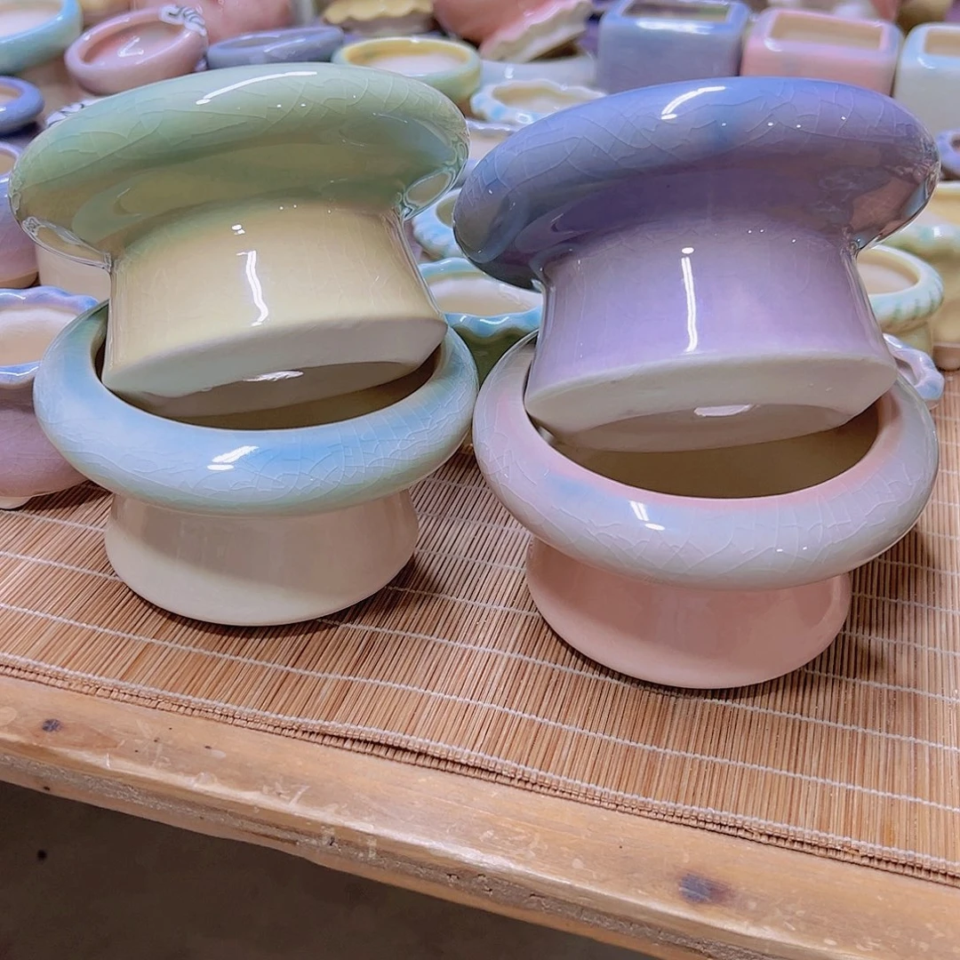 红陶陶瓷花盆当场满12包邮