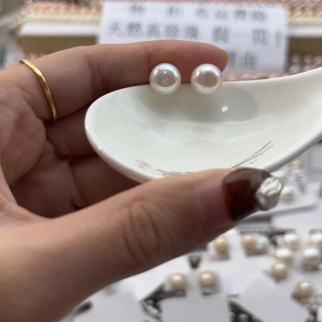 耳饰淡水珍珠银S925镶嵌