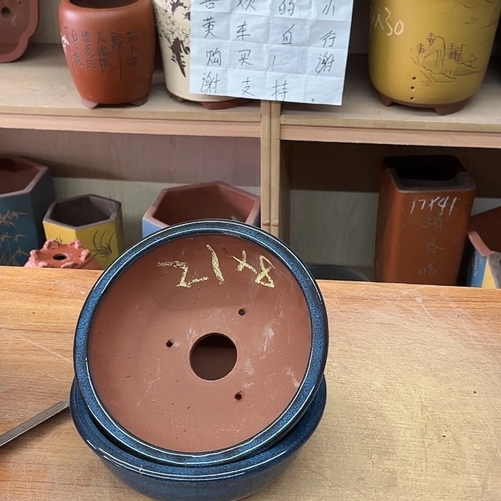 紫砂花盆，透气花盆