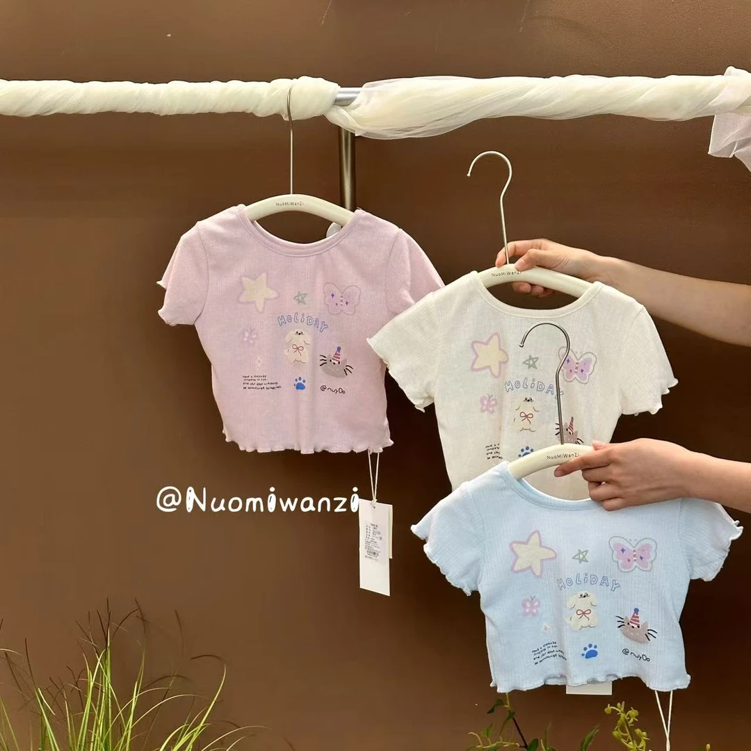 FX-1239-儿童时尚洋气百搭领口后露背T恤（夏款）