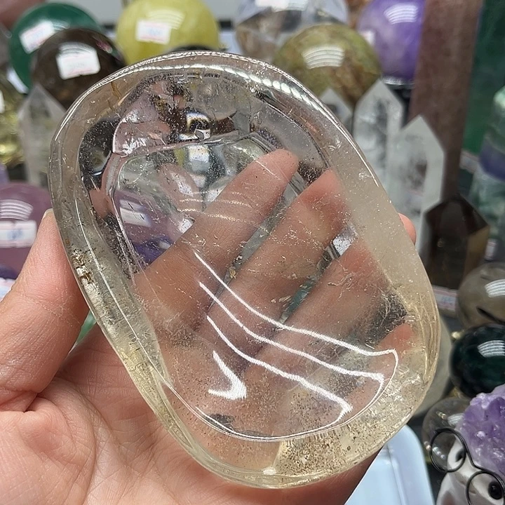 珠宝半成品未镶嵌水晶328克水晶碗