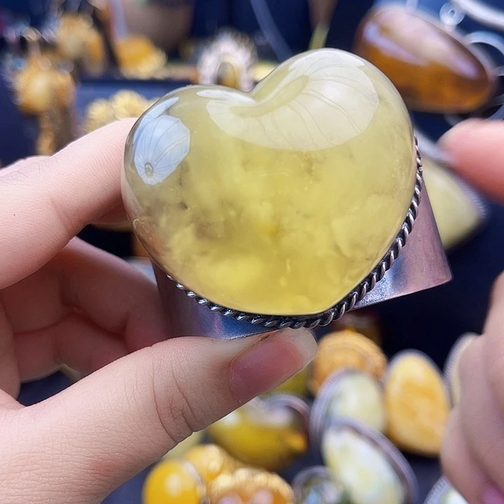 琥珀银S925镶嵌裸石