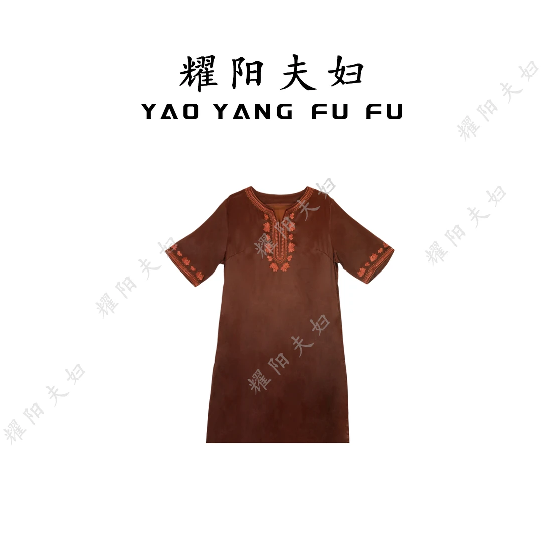 耀阳夫妇【红袖】QM057新中式复古时尚连衣裙