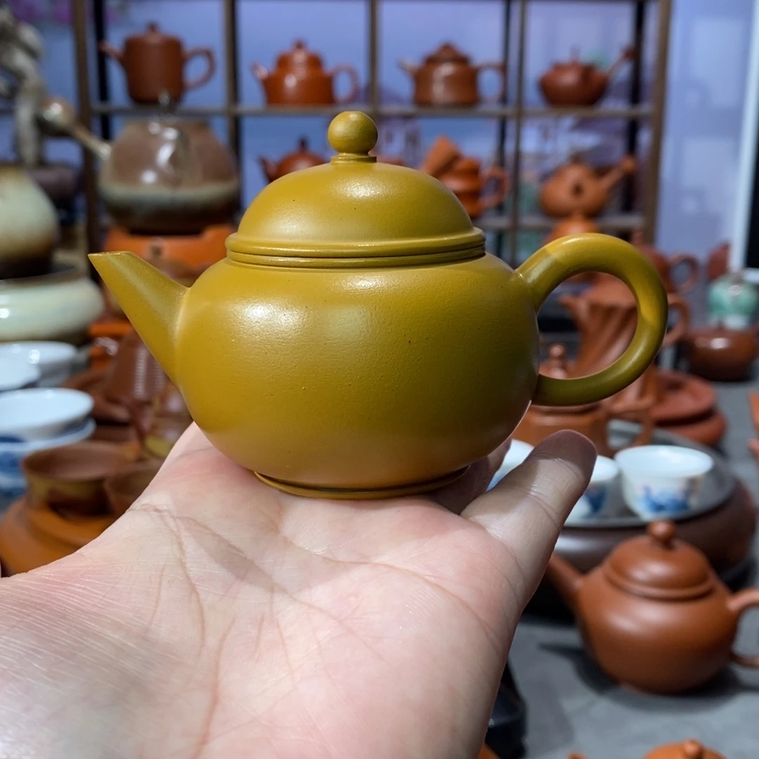 茶壶紫砂吴炫杰段泥水平壶95cc