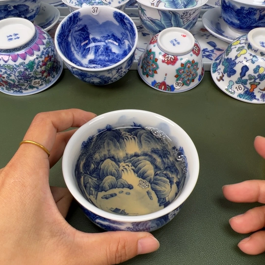 陶瓷景德镇纯手工纯手绘茶具木木22
