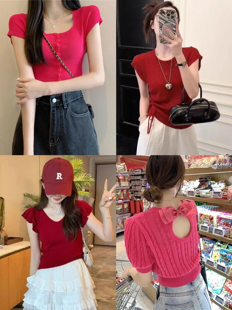 粉丝专属小个子短款辣妹女装针织短款甜美系列