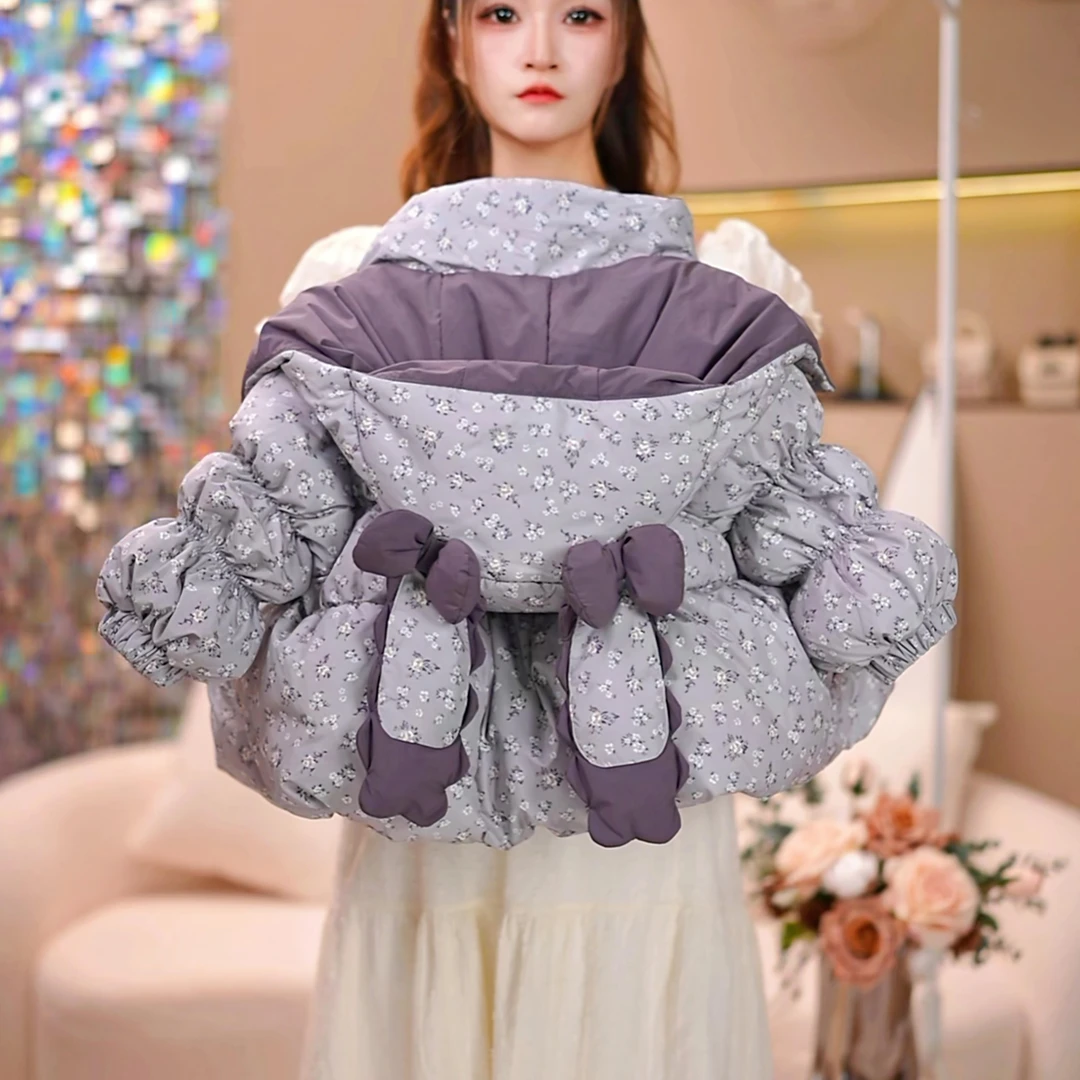 【暖暖兔】2025冬季新款儿童90白鸭绒羽绒服女小童冬季连帽假一罚十