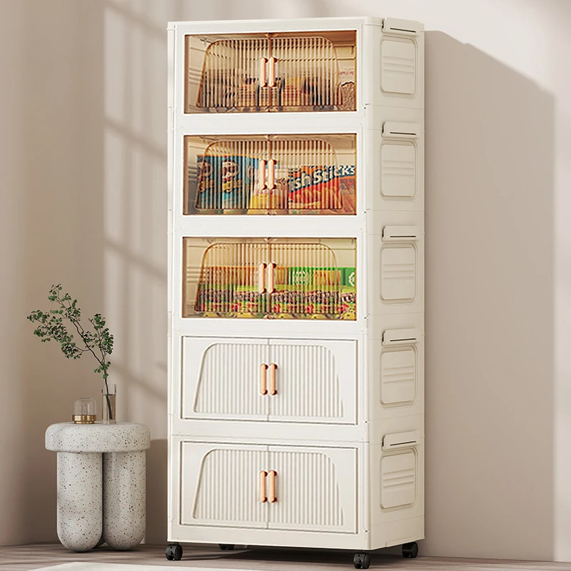 （50CM面宽拍四层发五层）家用收纳柜送顶盖送万向轮到手五大层