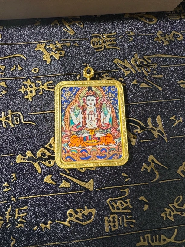 手绘四壁观音唐卡