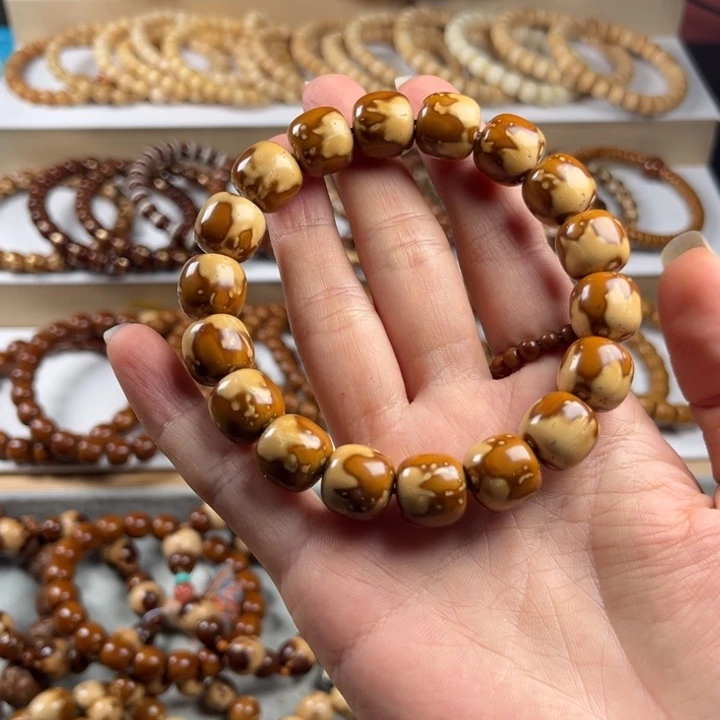 蜂***高紫金鼠手串12*13老型花皮紫金鼠