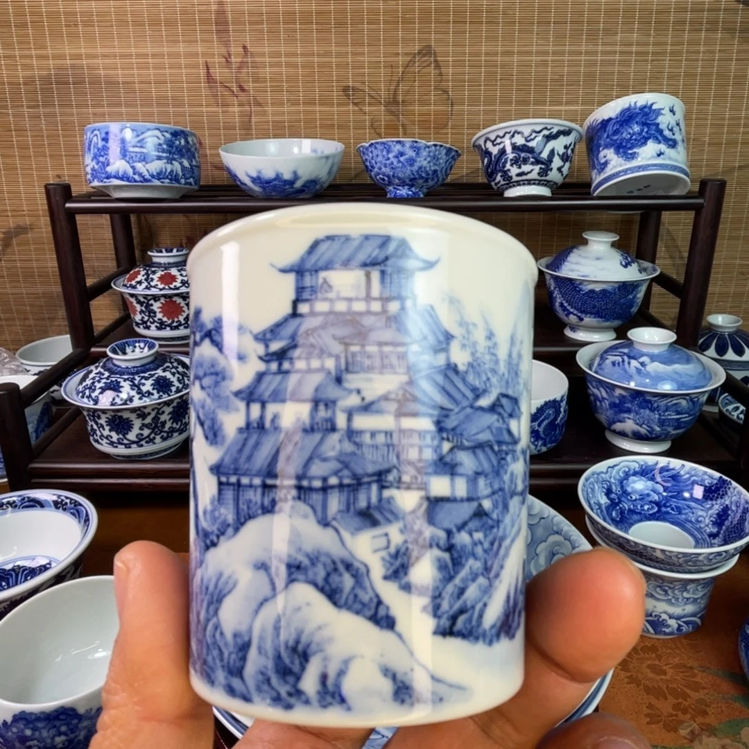 景德镇陶瓷艺术山水杯