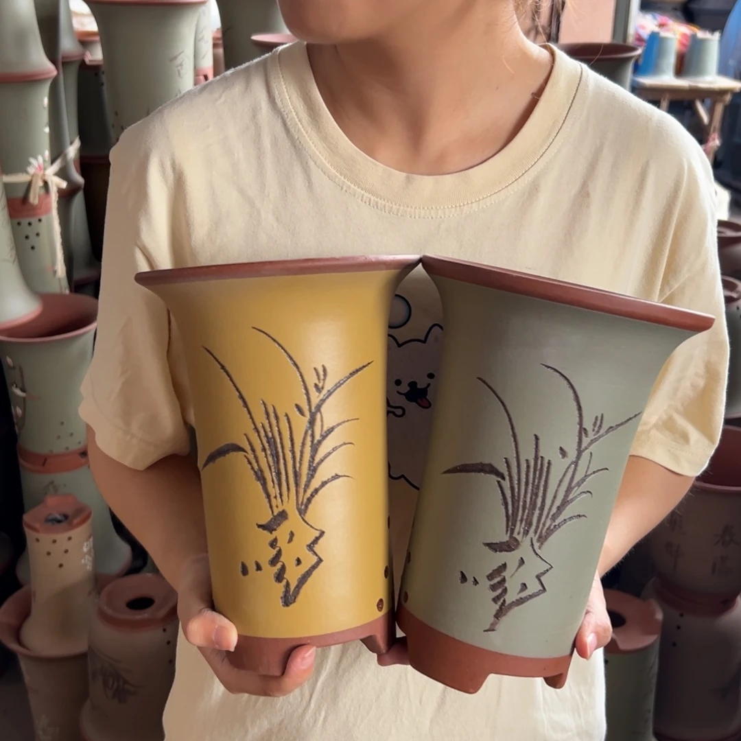 宜兴川阁紫砂花盆