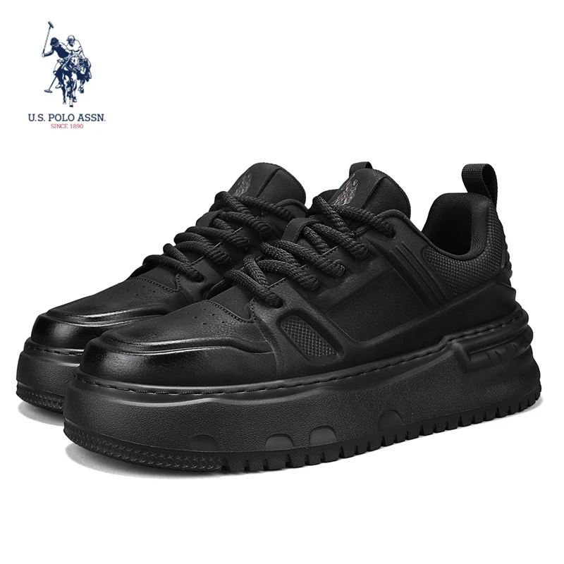 U.S.POLO ASSN.男鞋2026冬季新款厚底经典小白鞋时尚百搭休闲板鞋