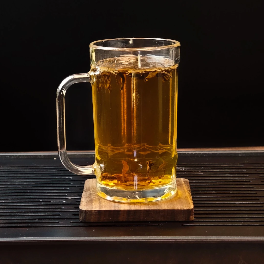 300ml网红中国风简泡茶中式透明玻璃水杯茶杯大容量加厚玻璃茶杯