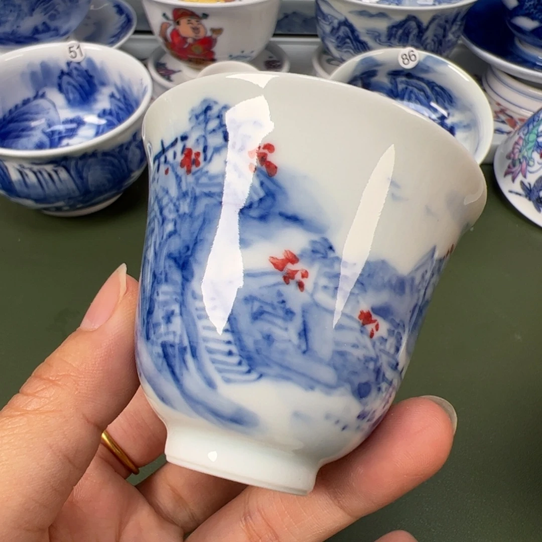 陶瓷景德镇纯手工纯手绘茶具木木79