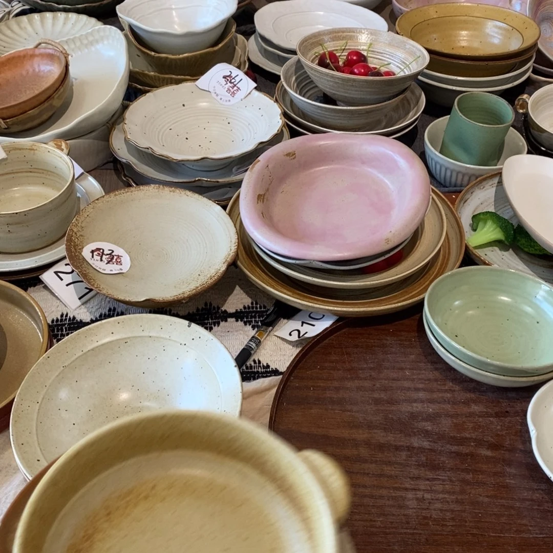 今囍陶器粗陶餐具2件