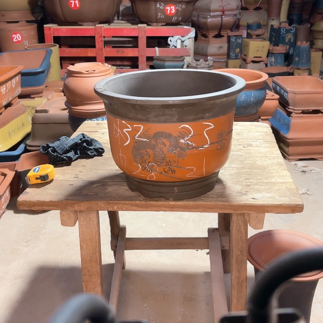 紫砂花盆大金钟盆一个