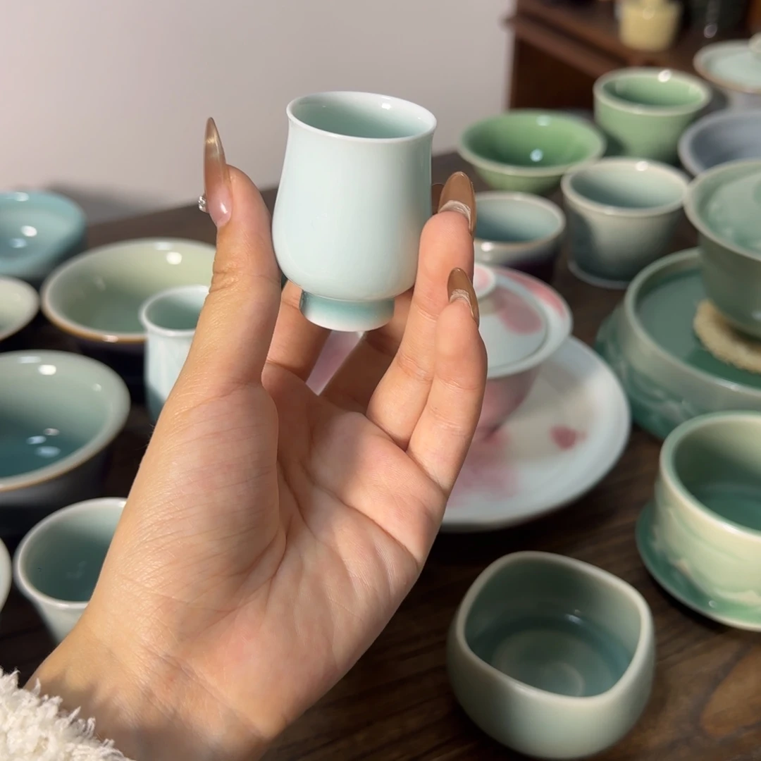 瓷片龙泉青瓷主人杯