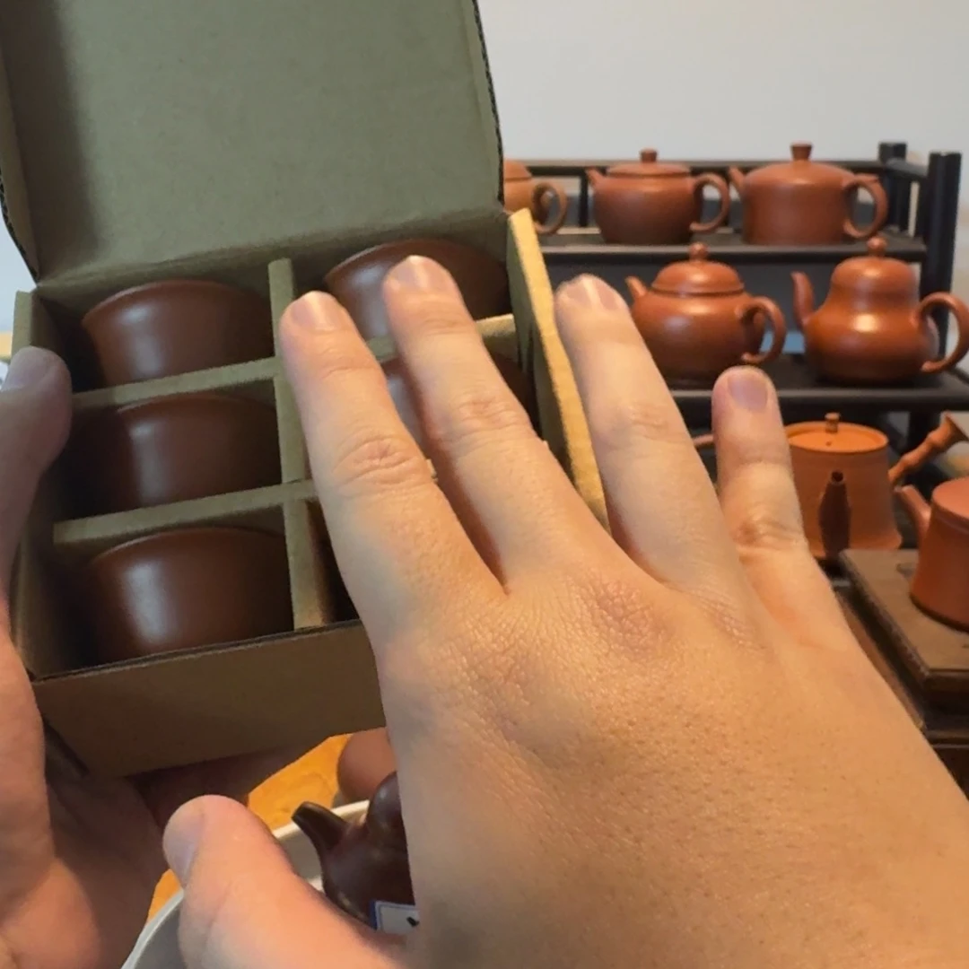 反口朱泥茶杯一盒装