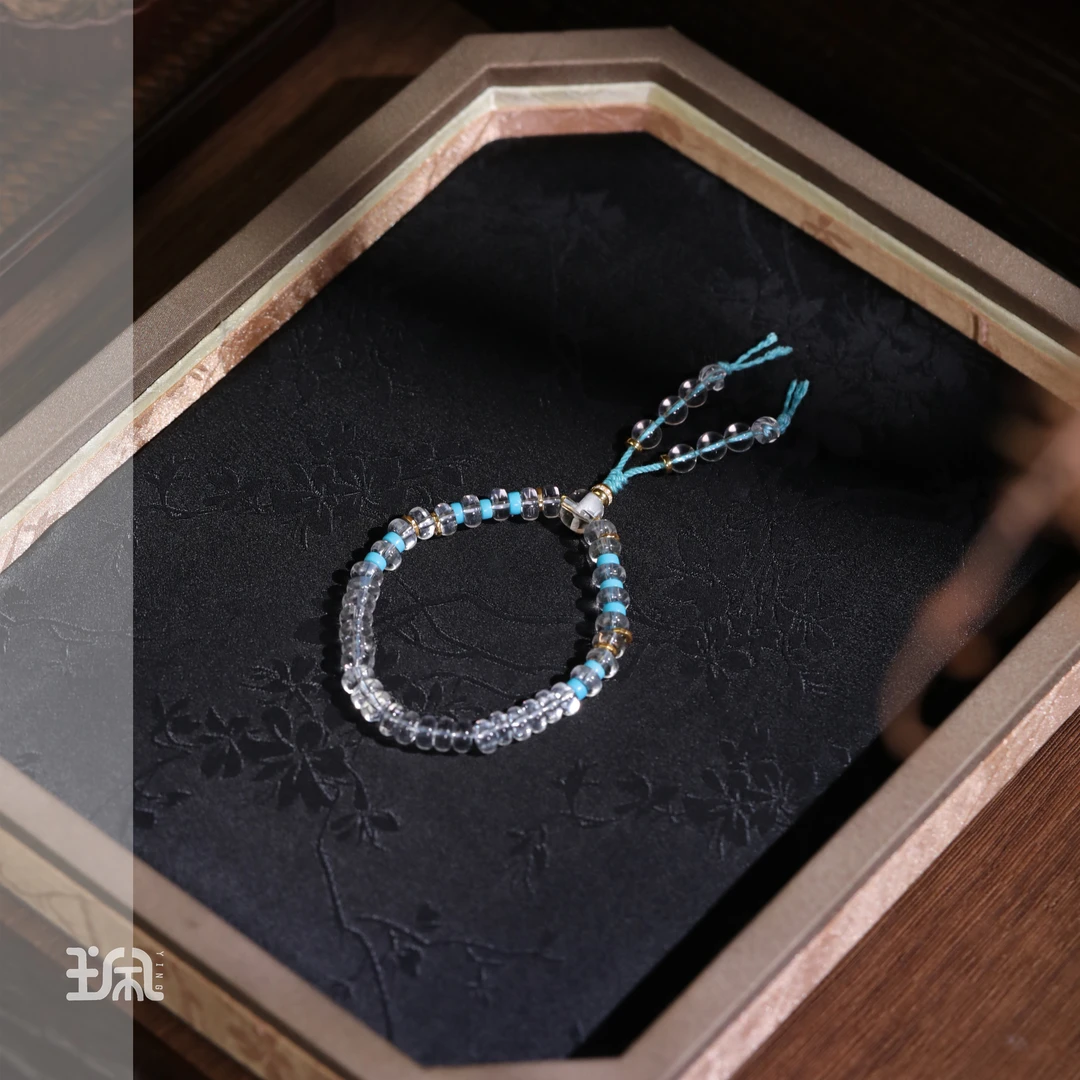 知蓝|水晶*手串*18K金镶嵌CYC25012117多样性发其一（P）