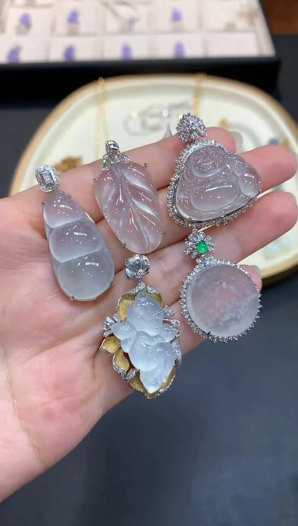 翡翠吊坠1件-18K金-多样性发货只发一件-S6-BK|CXQ21