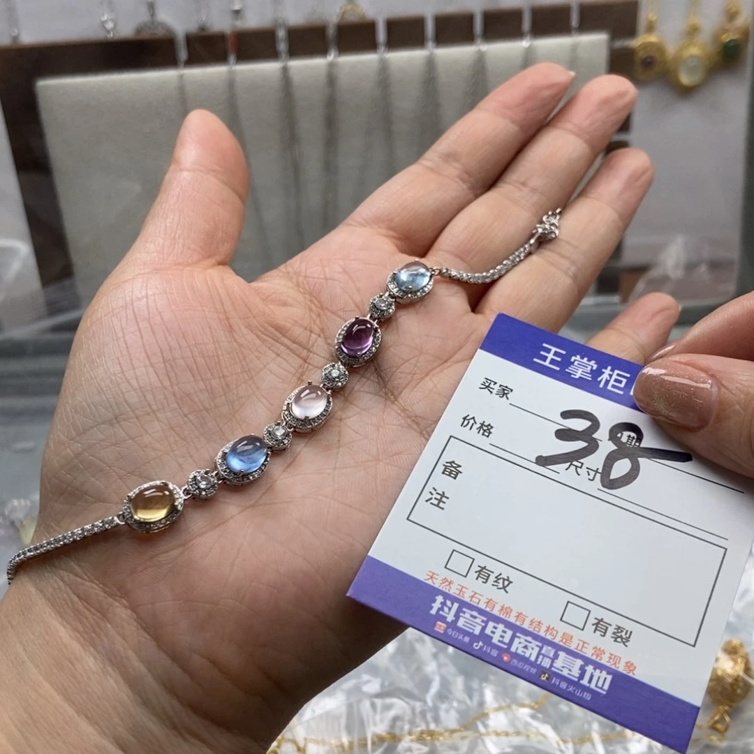 水晶吊坠吊坠银S925镶嵌