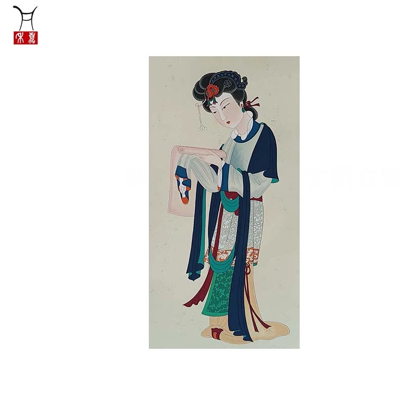 M1104仕女图立轴45x91/3.7平尺