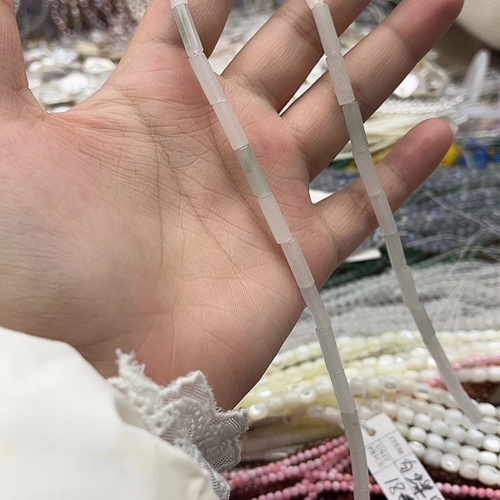 玛瑙/玉髓未镶嵌珠宝半成品一条4/13mm左右天山翠管珠