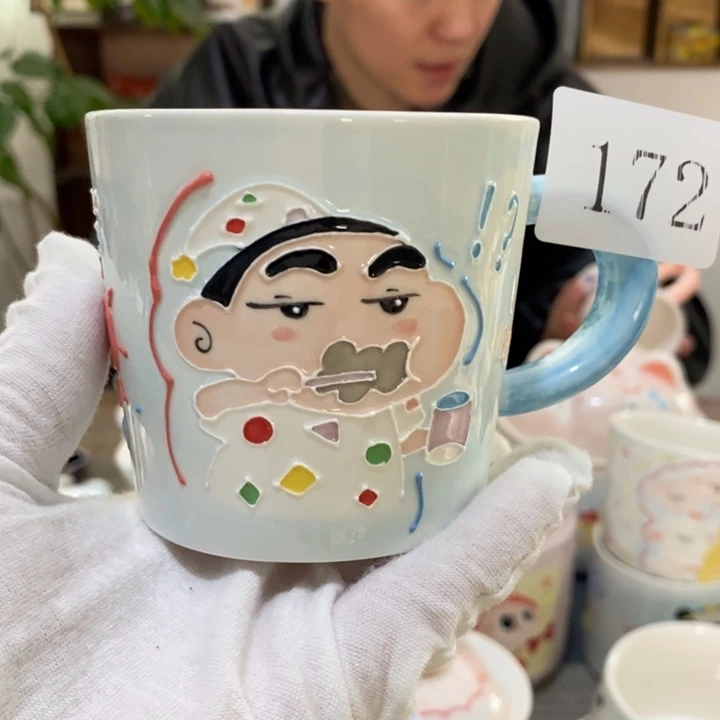 杯景德镇釉下彩手绘