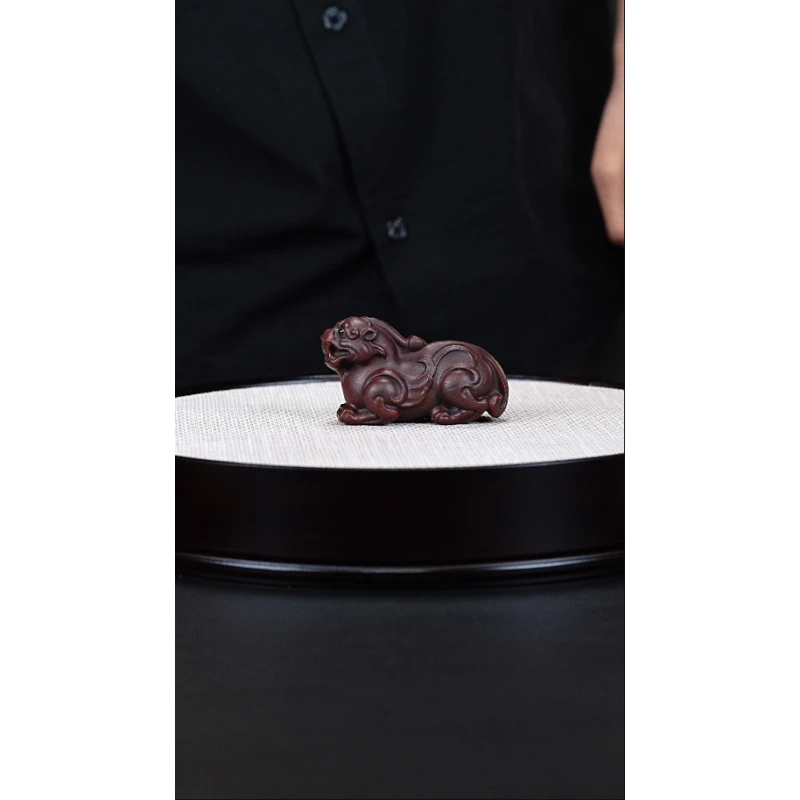 全手工茶宠 铁血红砂 貔貅