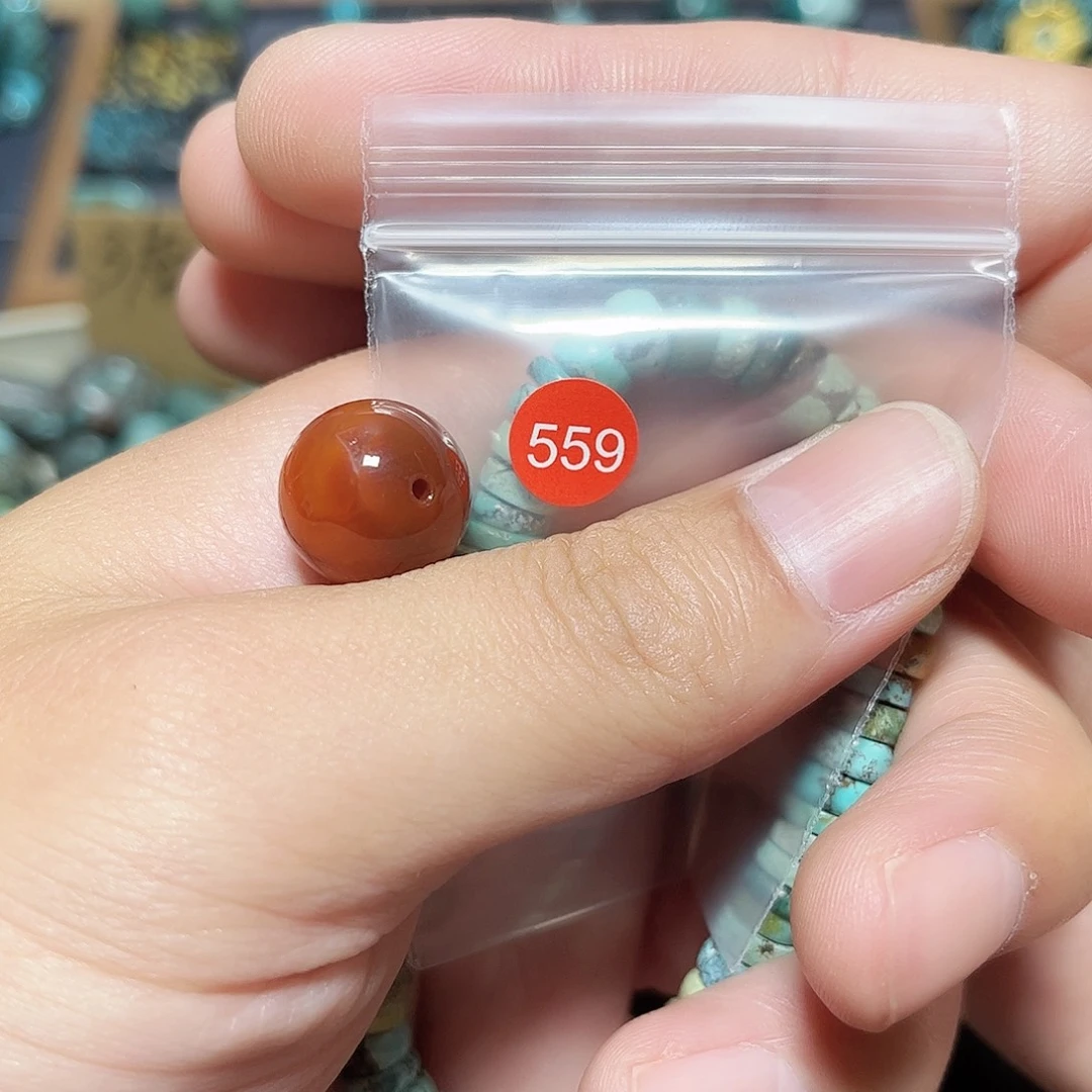 D***o未镶嵌圆珠桶珠老型手串！！玛瑙/玉髓