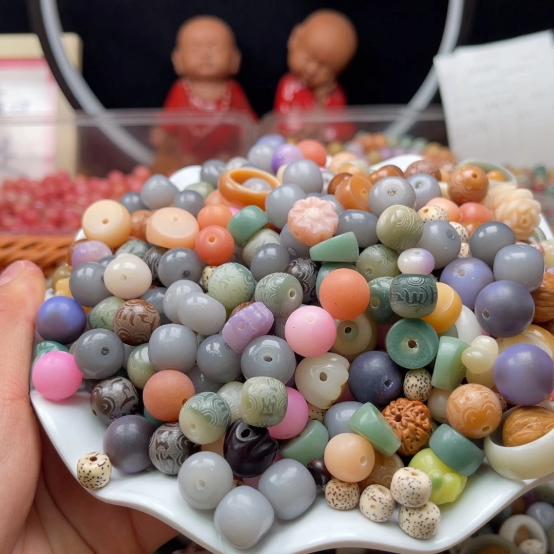 吊坠白玉菩提z10-13mm/400颗大杂烩瑕