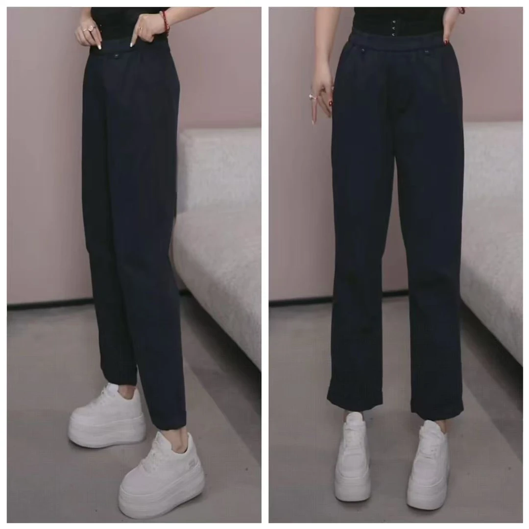 欧货【卷边纯色休闲裤】YYX 5586【NO退换】瑕疵品