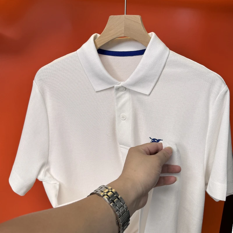 2025夏季新款男士商务纯棉短袖POLO衫短袖T恤