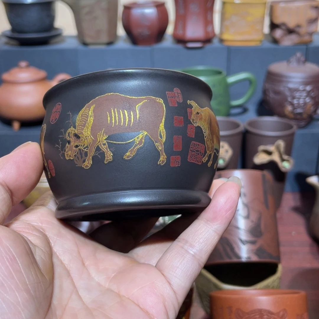 原矿紫砂手工主人杯