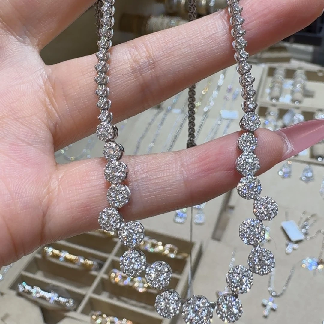 钻石项链18K金镶嵌