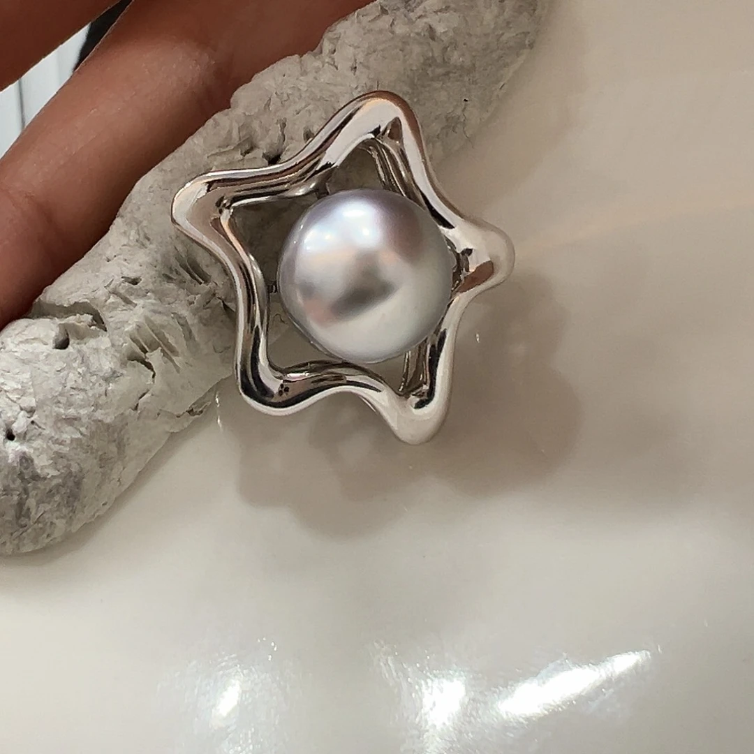 海水珍珠吊坠(不含链)银S925镶嵌汪*