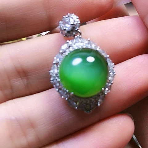 和田玉戒指银S925镶嵌