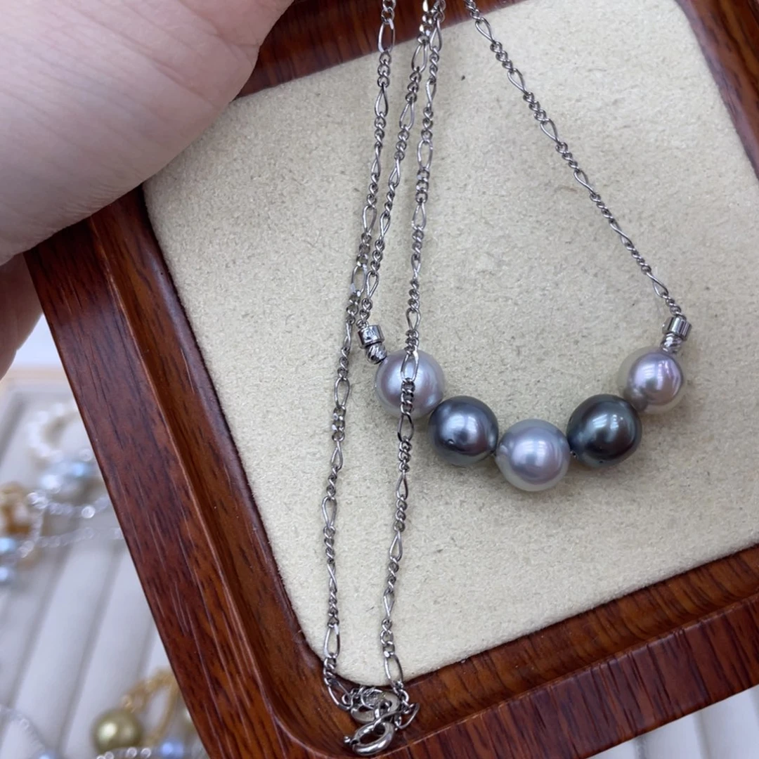 颈饰银S925镶嵌海水珍珠