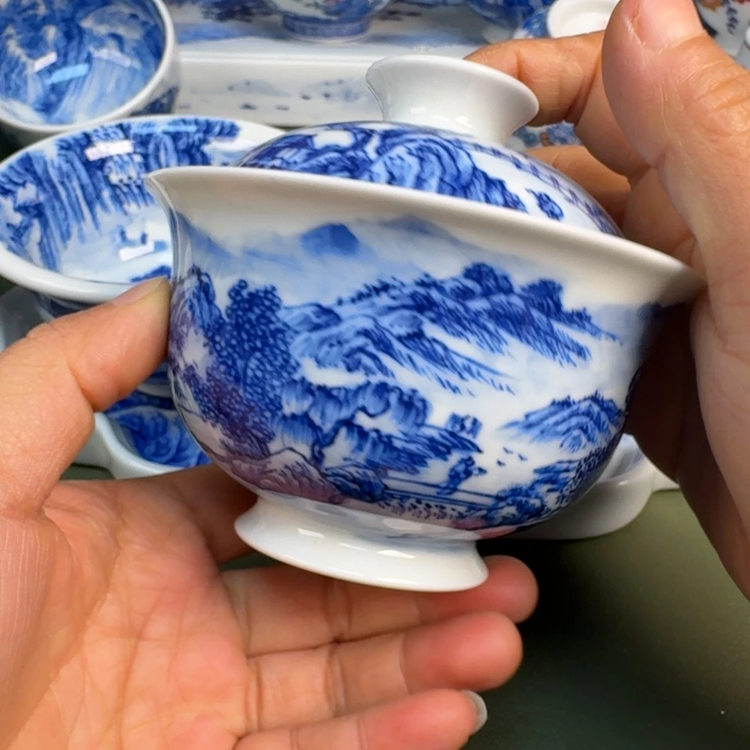 瓷景德镇纯手绘茶具圆圆278