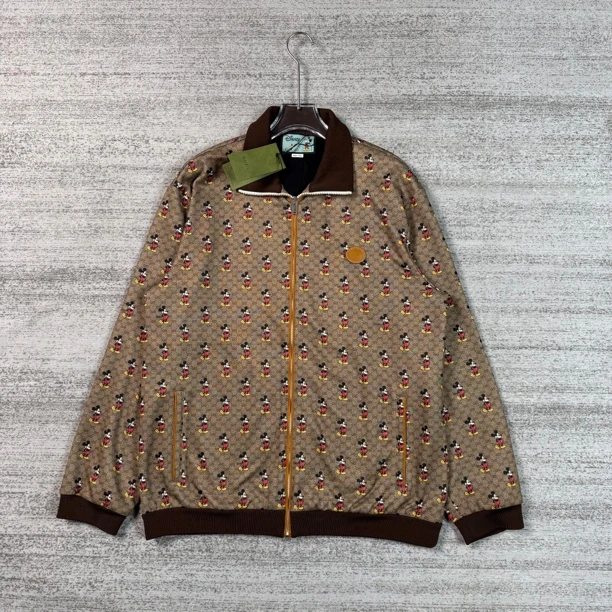 未使用 GUCCI/古驰 满印双G迪士尼图案联名夹克/尺码L#7809