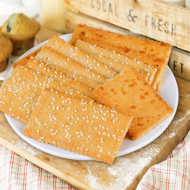 益果韧性饼干芝麻椒盐燕麦香甜咸脆休闲零食酥脆小包饼干