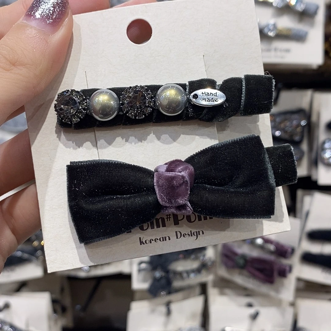 皮质铁合金绿色混搭鸭嘴夹