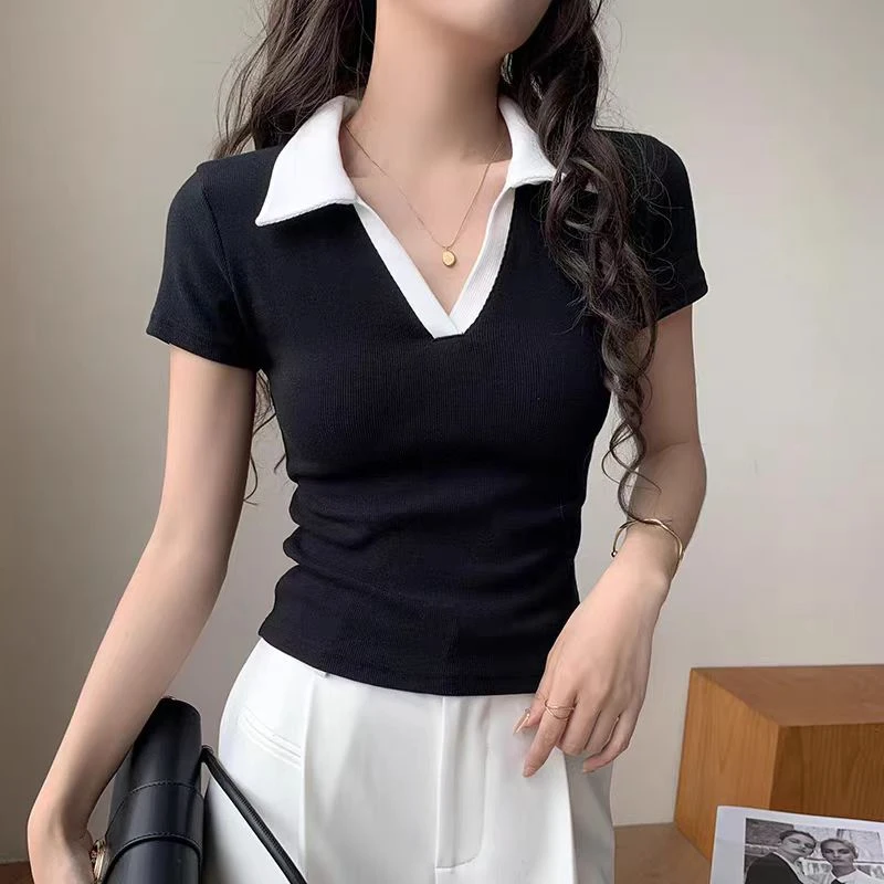 2615夏季短袖T恤百搭印花上衣女